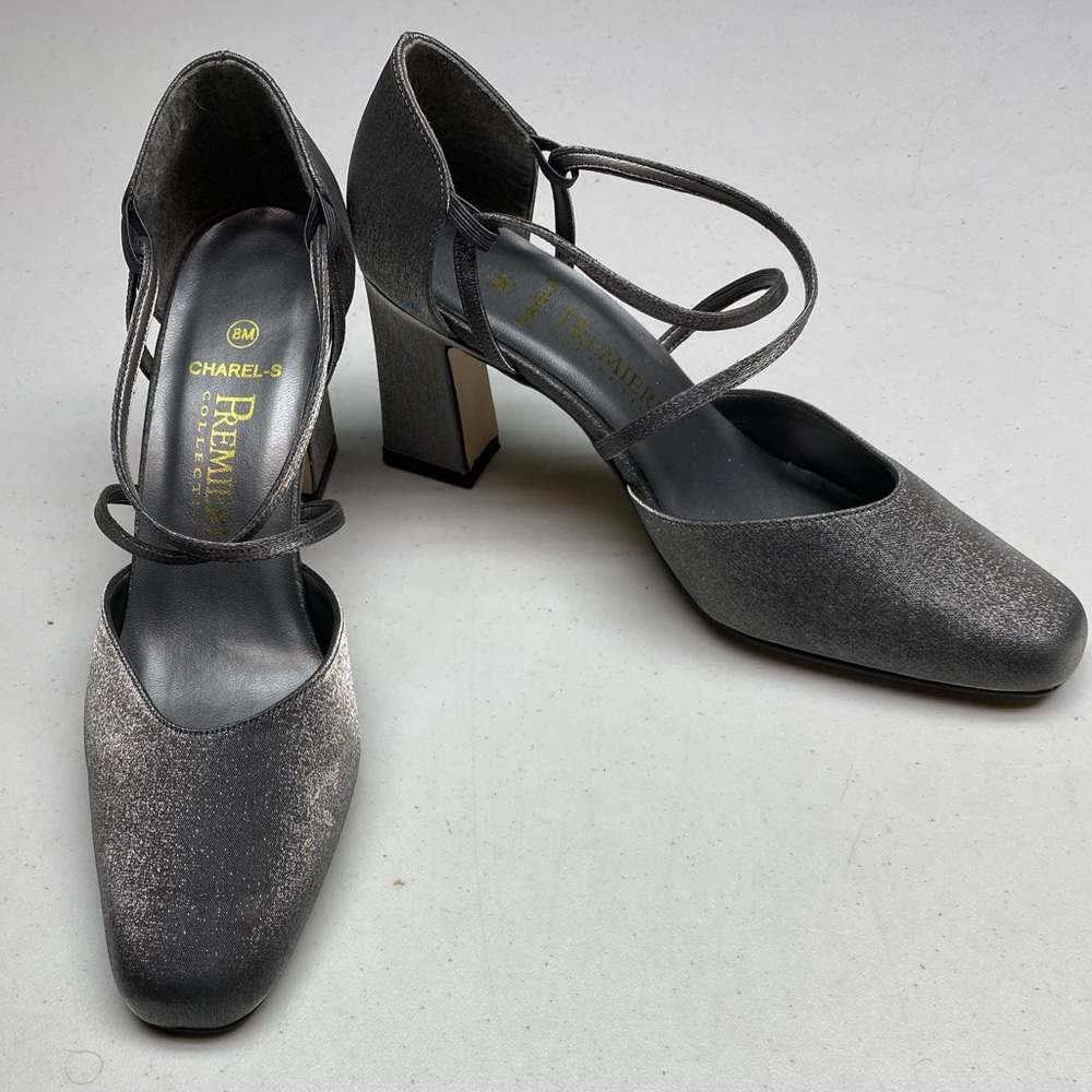 Premier Collection SPARKLY GRY Dress Heels, 8 Fall Sale